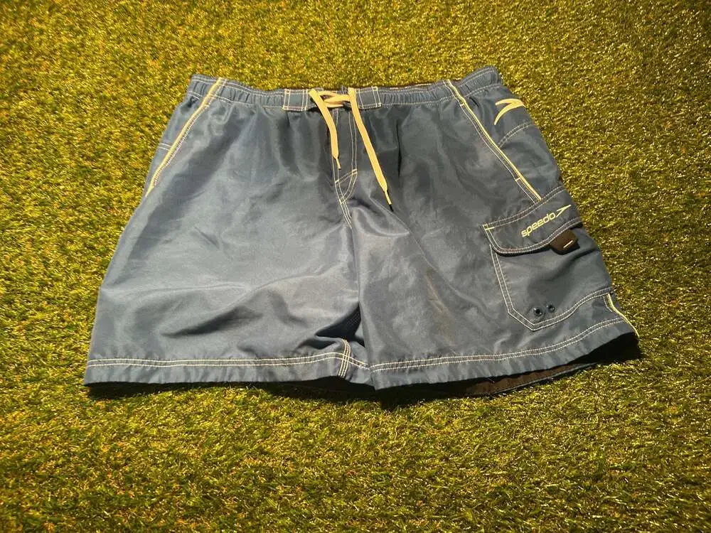 Speedo Men's Blue Swim Trunks with Cargo Pocket